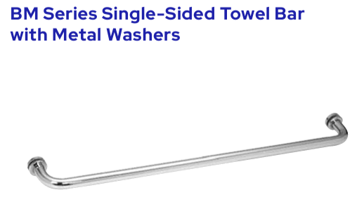 C.R. Laurence 300mm (12") Polished Chrome BM Series Tubular Single-Sided Towel Bar