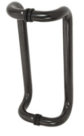 C.R. Laurence 305mm (12") Dark Bronze Glass Mounted Offset Pull Handle