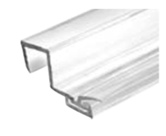 C.R. Laurence  Polycarbonate U-Seal 90-Degree Strike with Leg and Insert for 10mm Glass