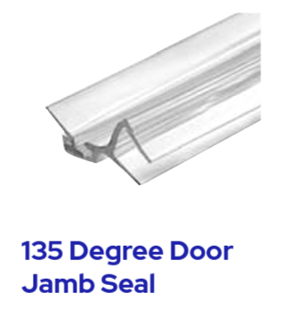 C.R. Laurence 135-Degree Door Jamb Seal for 8mm Glass