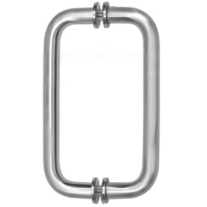 CRL 8" BM Series Tubular Back-to-Back Pull Handle - Polished Brass