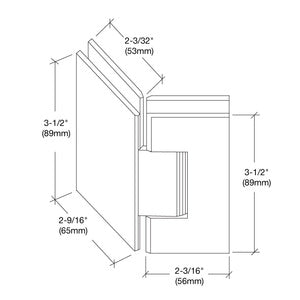 CRL Geneva 545 Series 5 Degree Pre-Set Glass-to-Glass Hinge - Polished Chrome