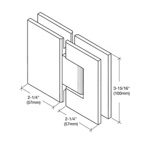 C.R. Laurence Vienna 180 Series Glass-To-Glass Hinge - Polished Chrome