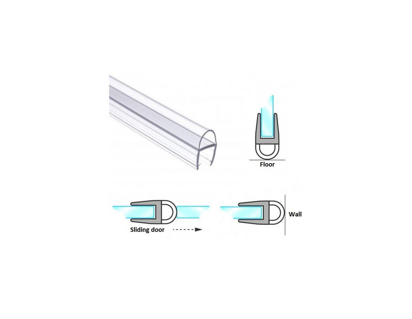 PVC Bubble Seal for 8mm Glass