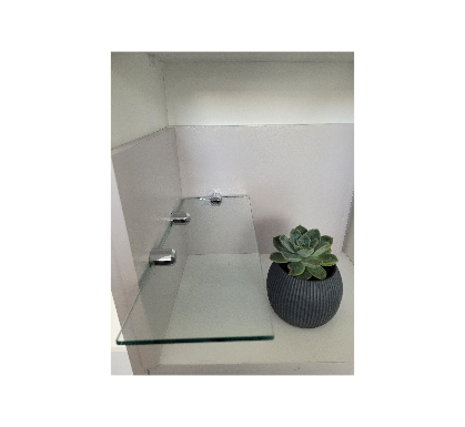 Glass Shelf Rectangular - Toughened Glass Clear 330x130 6mm Glass