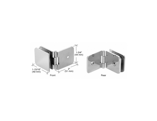 CRL Adjustable Wall Mount Glass Clamp - Polished Chrome