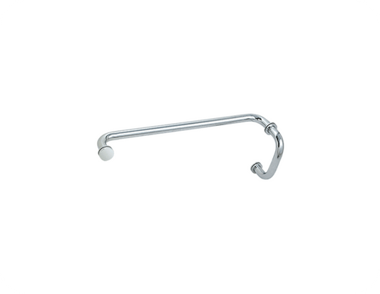 CRL 6" Pull Handle and 18" Towel Bar BM Series Combination with Metal Washers - Polished Chrome