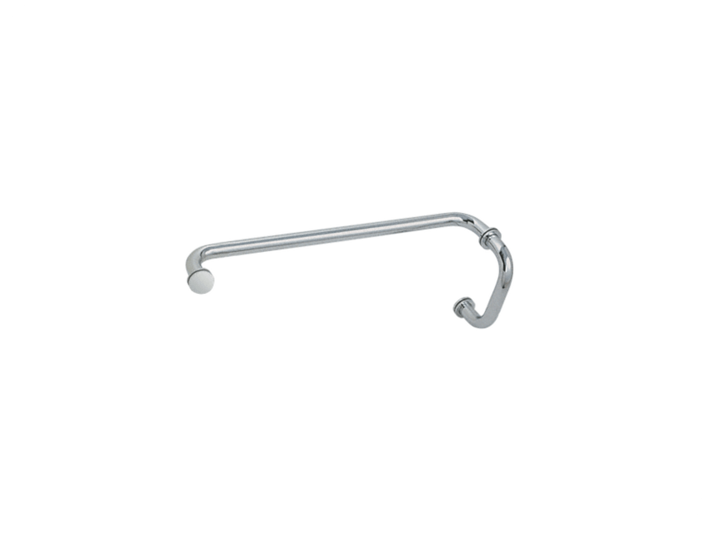 CRL 6" Pull Handle and 18" Towel Bar BM Series Combination with Meatal Washers - Satin Chrome