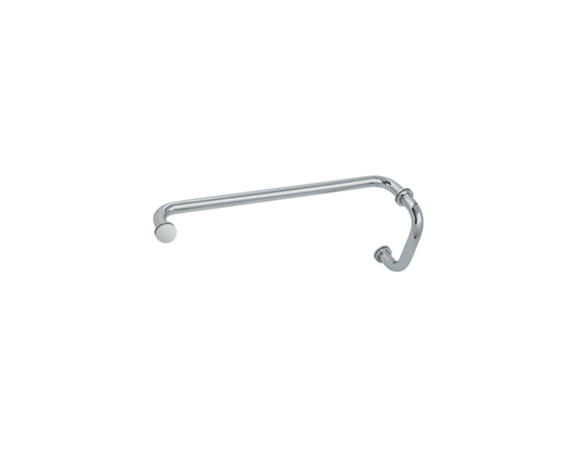 CRL 6" Pull Handle and 18" Towel Bar BM Series Combination with Meatal Washers - Satin Chrome