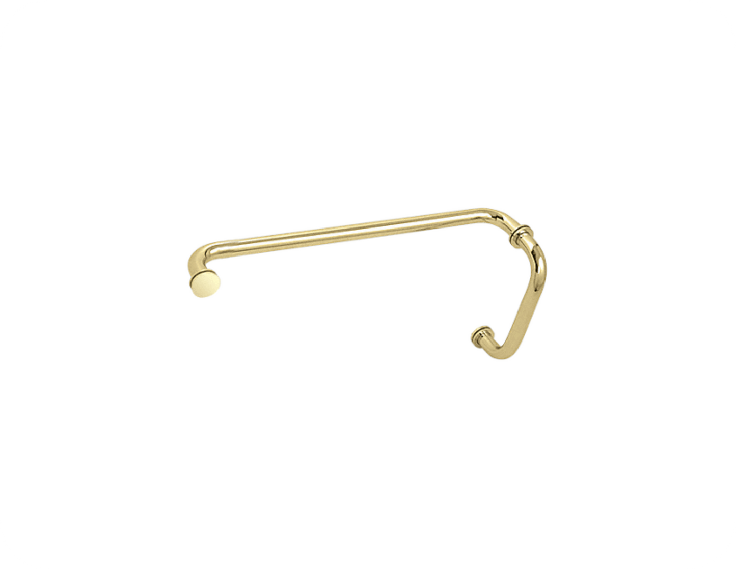 CRL 8" Pull Handle and 18" Towel Bar BM Series Combination with Metal Washers - Polished Brass