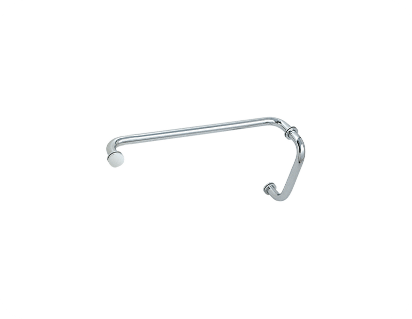 CRL 8" Pull Handle and 18" Towel Bar BM Series Combination with Metal Washers - Polished Chrome