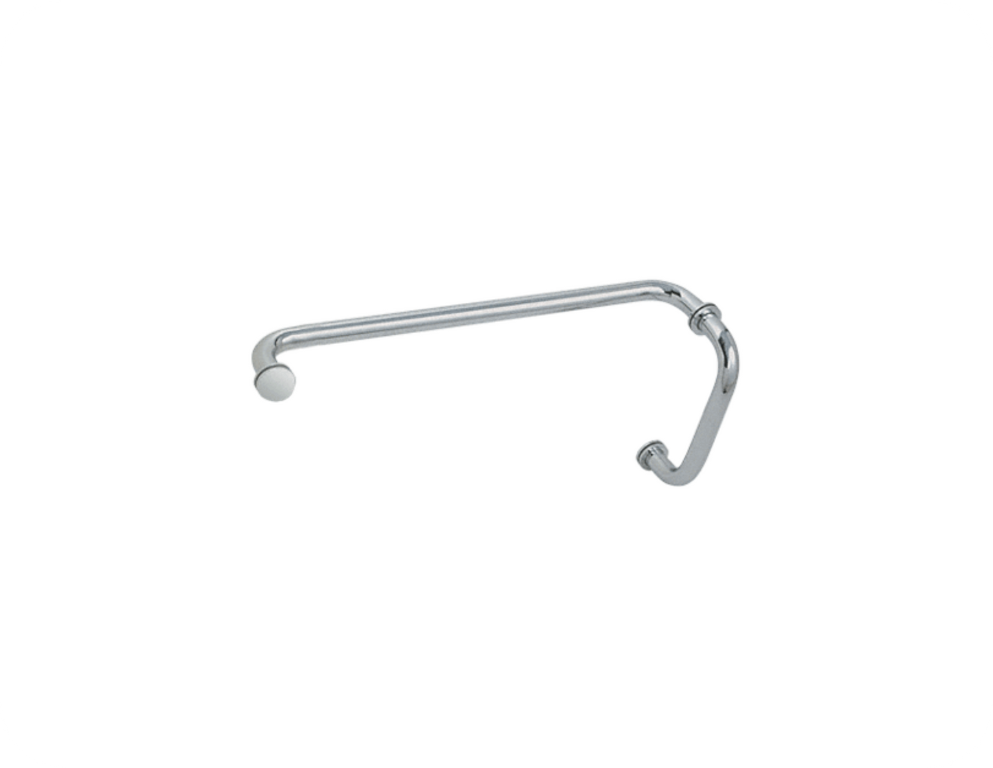 CRL 8" Pull Handle and 18" Towel Bar BM Series Combination with Metal Washers - Satin Chrome