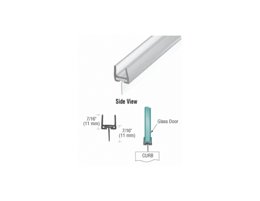 CRL Polycarbonate Bottom Rail with Wipe for 10mm Glass